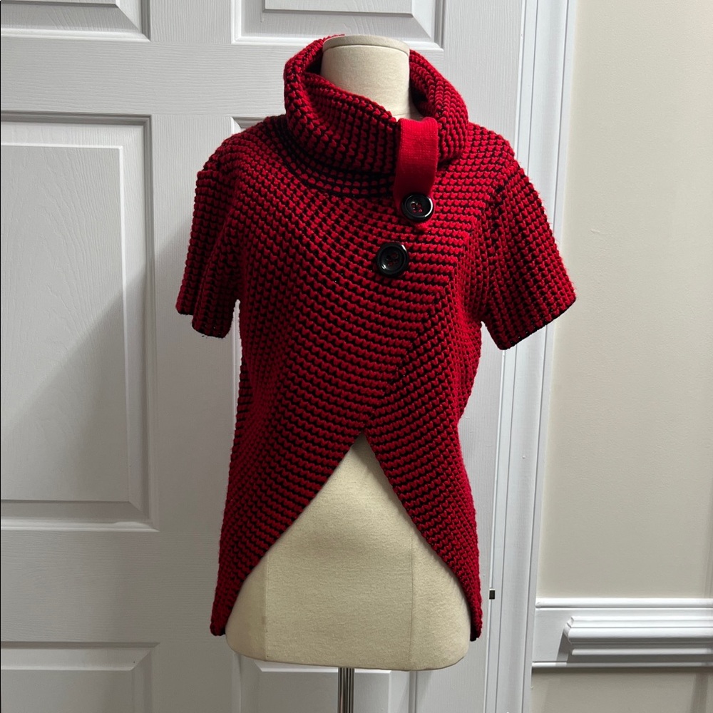 Elegant Red Cowl Neck Women's Sweater size small
